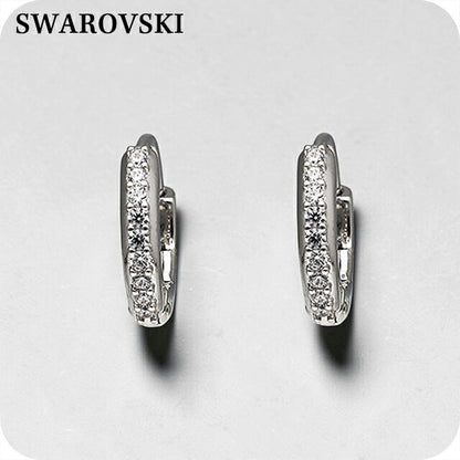 Swarovski earrings for women brand SWAROVSKI hoop for both ears 5701600 silver accessories