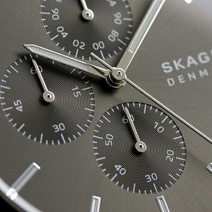 スカーゲン ホルスト 42mm クロノグラフ メンズ 腕時計 ブランド SKW6608 HOLST ガンメタル SKW6608