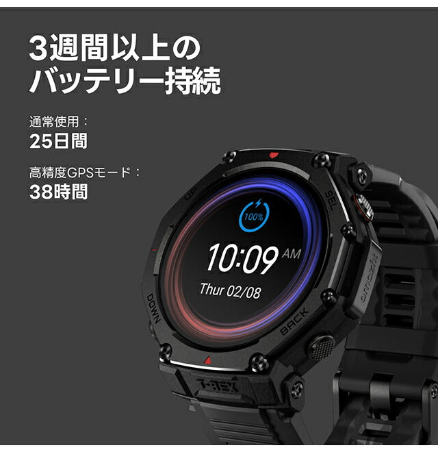 SP170078-C239 ｜ アマズフィット T-Rex 3 Pro 充電式クオーツ