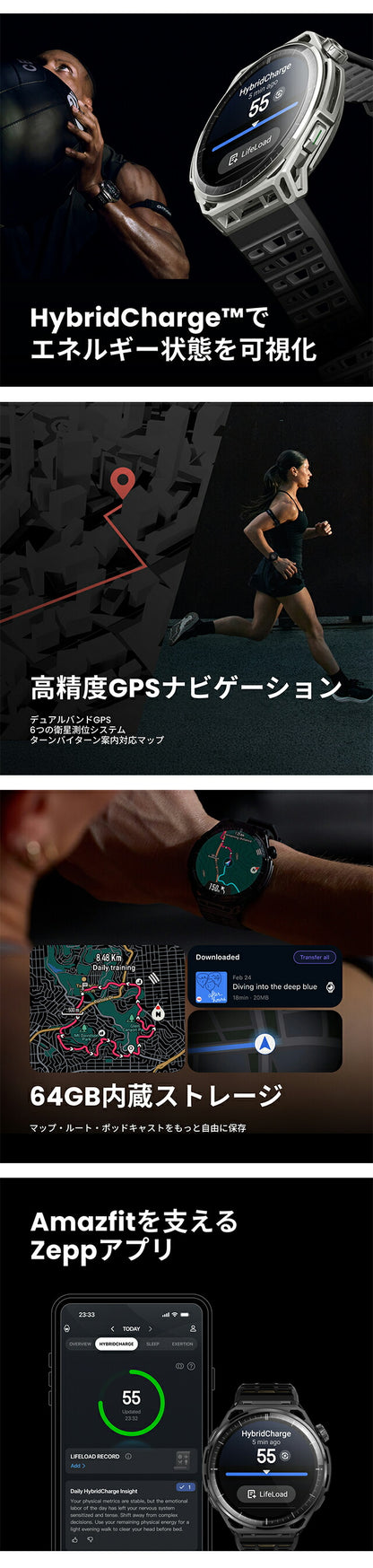 SP170086-C01 ｜ アマズフィット バランス 3 充電式クォーツ