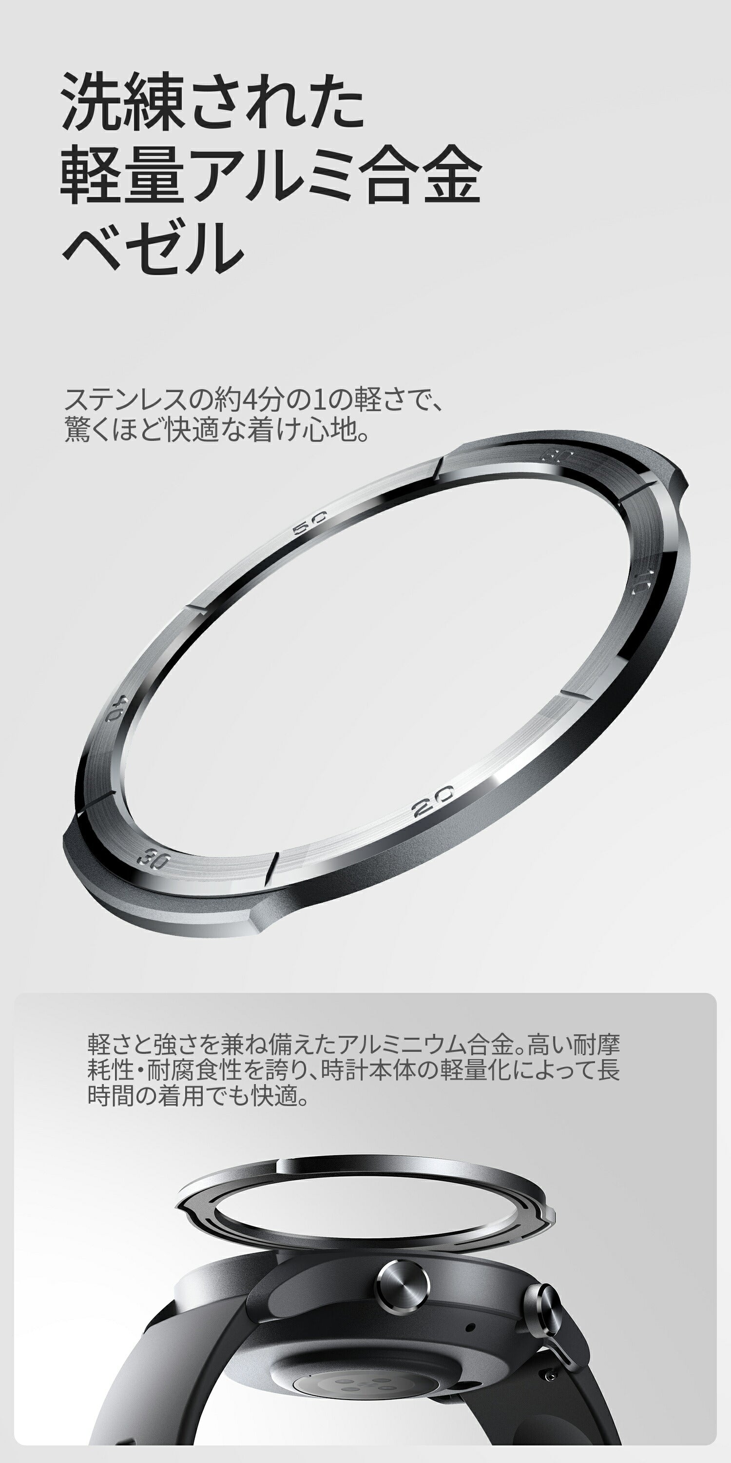 ミブロ A3 Mocha 充電式クォーツ スマートウォッチ ブランド メンズ レディース Bluetooth mibro SP380014-C233 デジタル ベージュ モカ SP380014-C233