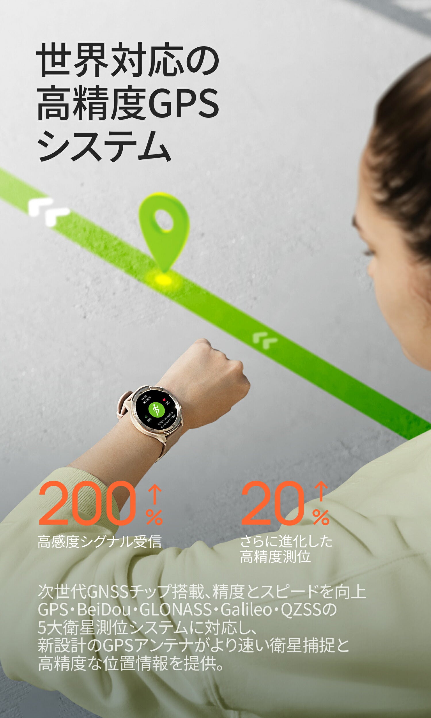 ミブロ A3 Mocha 充電式クォーツ スマートウォッチ ブランド メンズ レディース Bluetooth mibro SP380014-C233 デジタル ベージュ モカ SP380014-C233