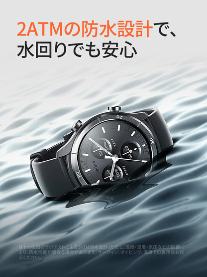 ミブロ A3 Black 充電式クォーツ スマートウォッチ ブランド メンズ レディース Bluetooth mibro SP380014-C22 デジタル ブラック 黒 SP380014-C22