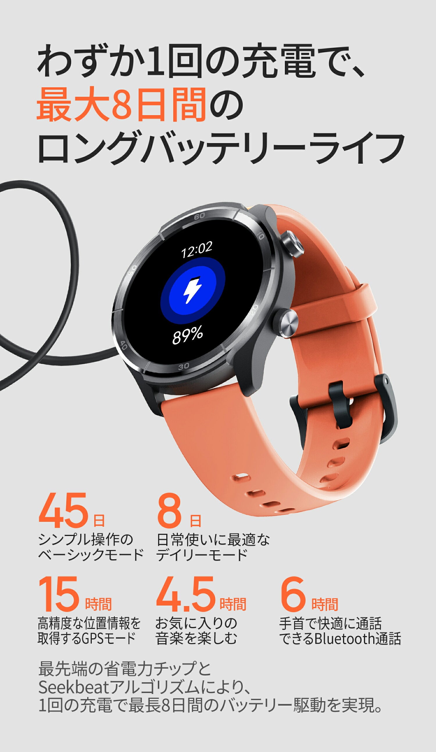 ミブロ A3 Mocha 充電式クォーツ スマートウォッチ ブランド メンズ レディース Bluetooth mibro SP380014-C233 デジタル ベージュ モカ SP380014-C233