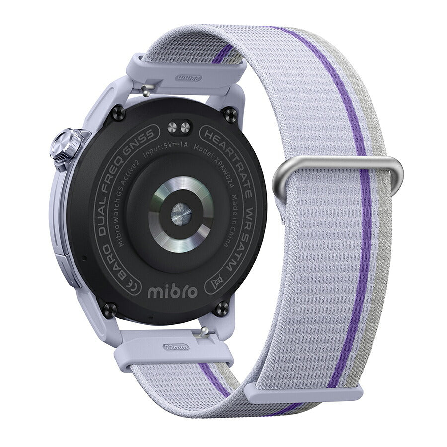 ミブロ GS Active2 スマートウォッチ ブランド メンズ レディース Bluetooth 替えベルト mibro SP380015-C237 デジタル パープル SP380015-C237