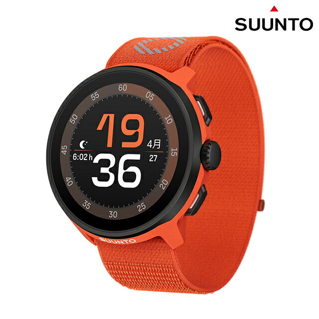 スント RUN CORAL ORANGE 充電式クォーツ スマートウォッチ ブランド メンズ レディース SUUNTO SS051112000 デジタル ブラック オレンジ SS051112000