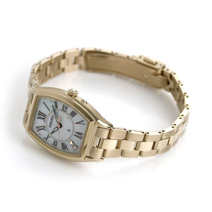 Seiko Rukia Titanium Solar Radio Ikeda Elaiza Wearing Model SSQW046 SEIKO Lady Gold Women&