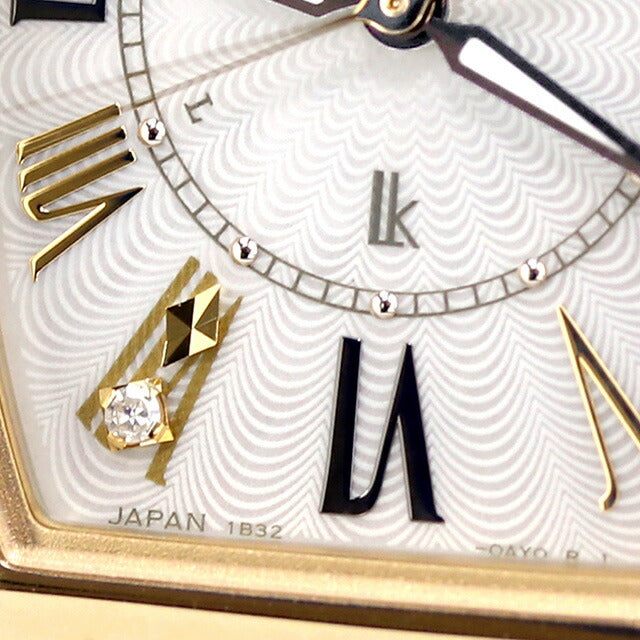 Seiko Rukia Lady Diamond Lady Gold Titanium Solar Radio Watch Brand SSQW052 SEIKO White Shell Gold Ladies SSQW052