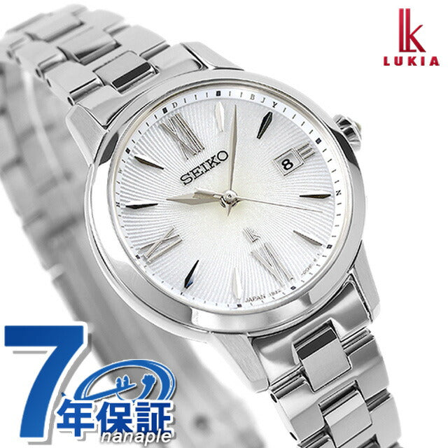 Seiko Rukia太阳能电台观看品牌女士精工Seiko SSVW205模拟白银在日本制造SSVW205