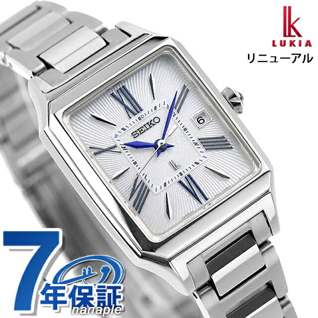 Seiko Rukia Solar Radio Watch品牌女士精工SSVW209模拟白银在日本制造SSVW209