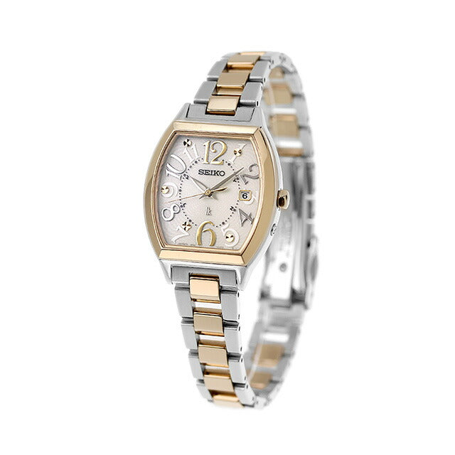 Seiko Rukia标准太阳能电台观看品牌女士精工SSVW216模拟金在日本制造SSVW216