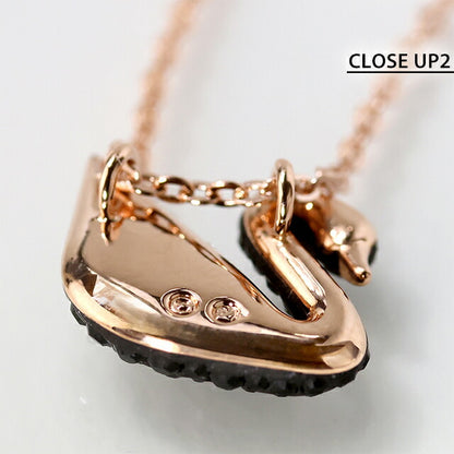 スワロフスキー ネックレス レディース ブランド SWAROVSKI Swan ペンダント スワロフスキー 動物 5204133 ブラック ローズゴールド SW-5204133