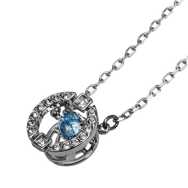 スワロフスキー ネックレス レディース ブランド SWAROVSKI Una ペンダント スワロフスキー 5279425 シルバー ブルー アクセサリー SW-5279425