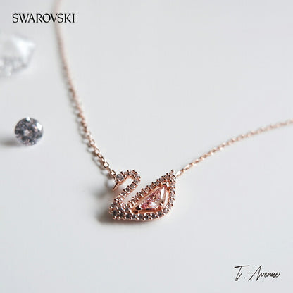 スワロフスキー ネックレス レディース ブランド SWAROVSKI Swan ペンダント スワロフスキー 動物 5469989 ローズゴールド アクセサリー SW-5469989