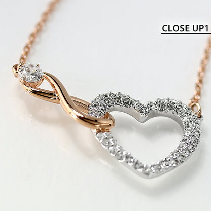 スワロフスキー ネックレス レディース ブランド SWAROVSKI Hyperbola ペンダント スワロフスキー ハート 5518865 ローズゴールド SW-5518865