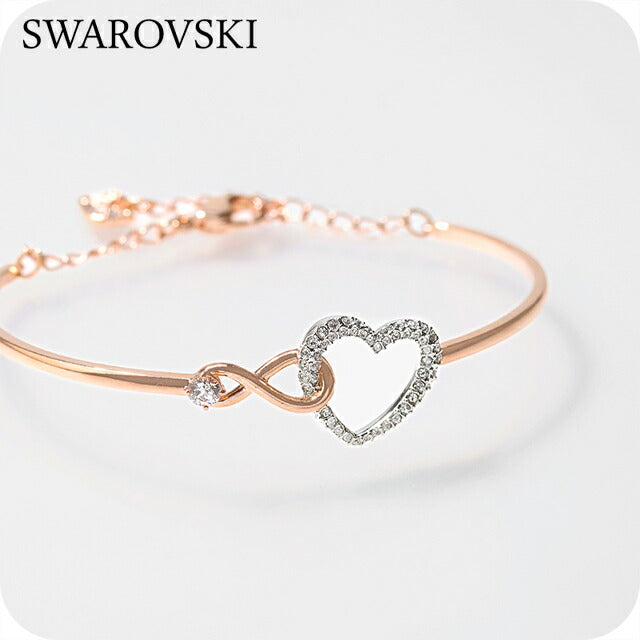 スワロフスキー バングル レディース ブランド SWAROVSKI Hyperbola ブレスレット スワロフスキー ハート 5518869 ローズゴールド アクセ SW-5518869