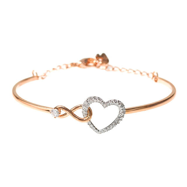 スワロフスキー バングル レディース ブランド SWAROVSKI Hyperbola ブレスレット スワロフスキー ハート 5518869 ローズゴールド アクセ SW-5518869