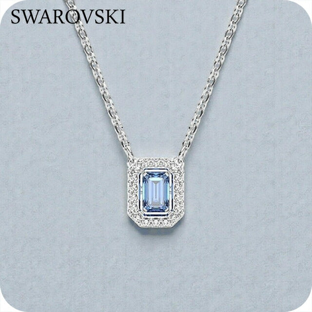 スワロフスキー ネックレス レディース ブランド SWAROVSKI Una ペンダント スワロフスキー 5614926 シルバー ブルー アクセサリー SW-5614926