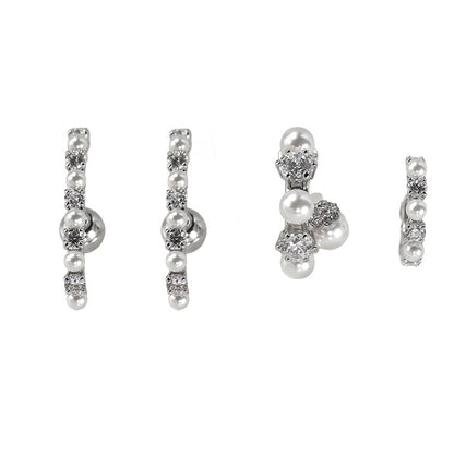 スワロフスキー ピアス レディース ブランド SWAROVSKI Matrix イヤーカフ ３点セット スタッド スワロフスキー 両耳用 5691715 シルバー SW-5691715