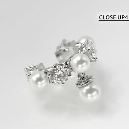 スワロフスキー ピアス レディース ブランド SWAROVSKI Matrix イヤーカフ ３点セット スタッド スワロフスキー 両耳用 5691715 シルバー SW-5691715