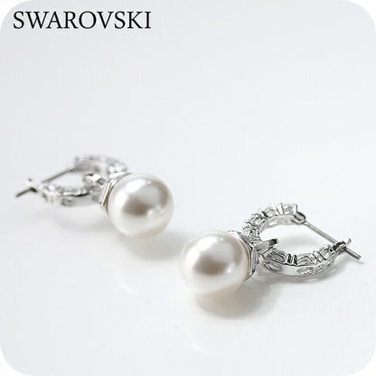 スワロフスキー ピアス レディース ブランド SWAROVSKI Matrix フープ スワロフスキー 両耳用 5691716 シルバー アクセサリー SW-5691716