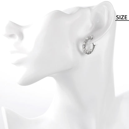 Swarovski earrings for women brand SWAROVSKI Matrix hoop Swarovski for both ears 5709256 Silver accessories SW-5709256