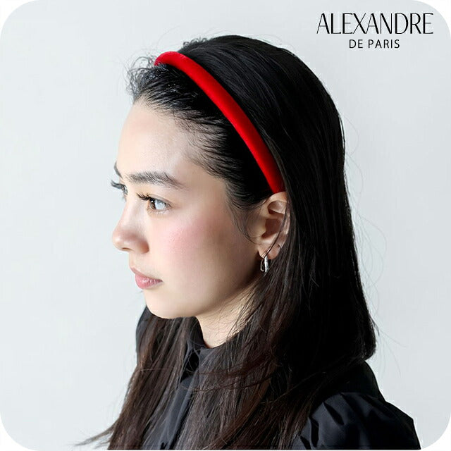 アレクサンドル ドゥ パリ カチューシャ レディース ブランド ALEXANDRE DE PARIS マシェールエラ THB-17404-10-R レッド ヘアアクセサリー THB-17404-10-R
