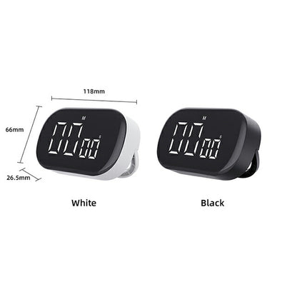 Kitchen Timer Digital Large Screen Easy to See Volume Adjustment Horizontal Magnetic Stylish Cute Compact Small Black White Battery Operated 2WAY For Studying TIMER-F3 Selectable Models