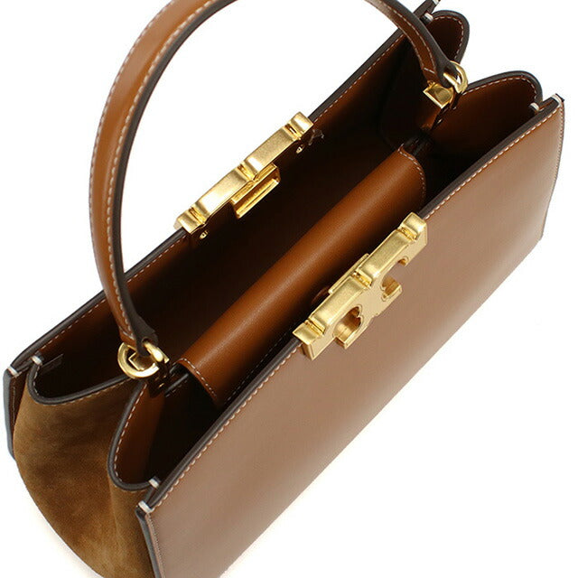トリーバーチ ハンドバッグ レディース ブランド TORY BURCH ELEANOR 137312 WHISKEY ブラウン系 バッグ TOB137312021
