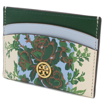 トリーバーチ カードケース レディース レザー 143037 IVORY-BLUE-GREEN RAY グリーン系 財布 TOB143037011