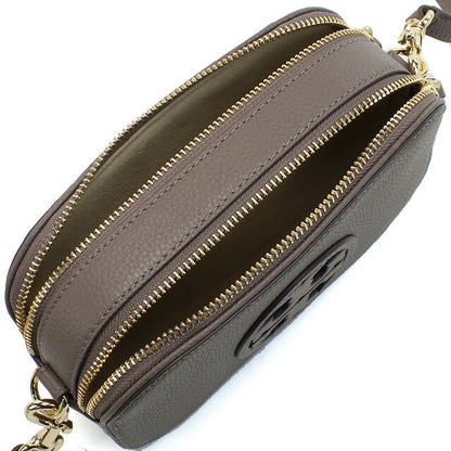 トリーバーチ 斜め掛け ショルダーバッグ レディース ブランド TORY BURCH MILLER レザー カンボジア 145667 CLAM SHELL グレー系 バッグ TOB145667021