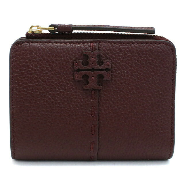 トリーバーチ 二折財布小銭入付き レディース ブランド TORY BURCH MCGRAW レザー フィリピン 148751 WINE ボルドー系 財布 TOB148751011