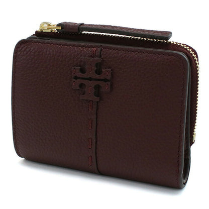 トリーバーチ 二折財布小銭入付き レディース ブランド TORY BURCH MCGRAW レザー フィリピン 148751 WINE ボルドー系 財布 TOB148751011