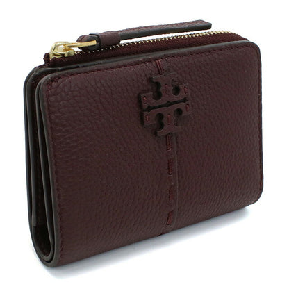 トリーバーチ 二折財布小銭入付き レディース ブランド TORY BURCH MCGRAW レザー フィリピン 148751 WINE ボルドー系 財布 TOB148751011