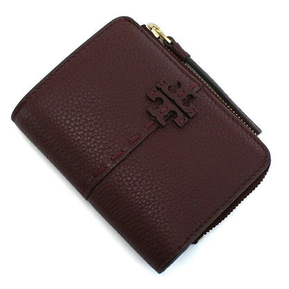 トリーバーチ 二折財布小銭入付き レディース ブランド TORY BURCH MCGRAW レザー フィリピン 148751 WINE ボルドー系 財布 TOB148751011