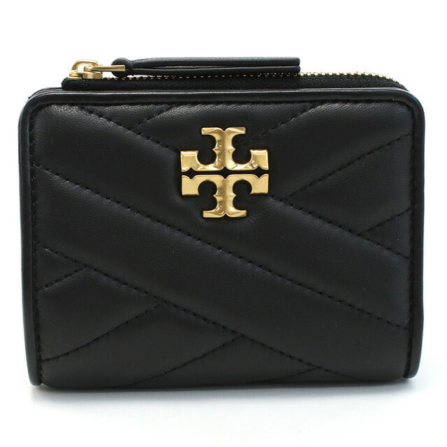 トリーバーチ 二折財布小銭入付き レディース ブランド TORY BURCH KIRA レザー 153121 BLACK ブラック 財布 TOB153121011