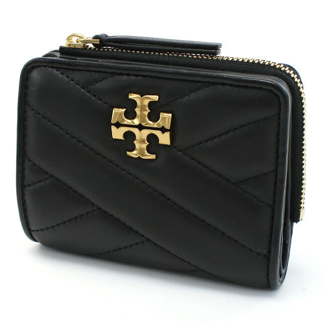 トリーバーチ 二折財布小銭入付き レディース ブランド TORY BURCH KIRA レザー 153121 BLACK ブラック 財布 TOB153121011