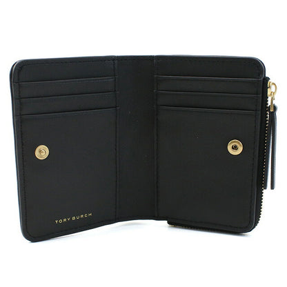 トリーバーチ 二折財布小銭入付き レディース ブランド TORY BURCH KIRA レザー 153121 BLACK ブラック 財布 TOB153121011