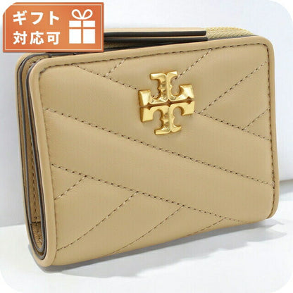トリーバーチ 二折財布小銭入付き レディース ブランド TORY BURCH KIRA レザー 153121 DESERT DUNE ベージュ系 財布 TOB153121021