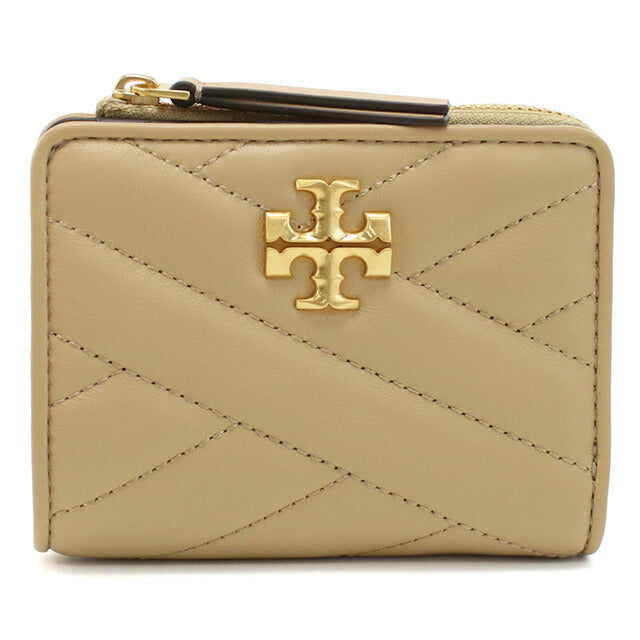 トリーバーチ 二折財布小銭入付き レディース ブランド TORY BURCH KIRA レザー 153121 DESERT DUNE ベージュ系 財布 TOB153121021