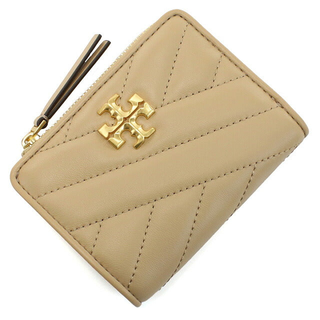トリーバーチ 二折財布小銭入付き レディース ブランド TORY BURCH KIRA レザー 153121 DESERT DUNE ベージュ系 財布 TOB153121021