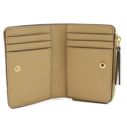 トリーバーチ 二折財布小銭入付き レディース ブランド TORY BURCH KIRA レザー 153121 DESERT DUNE ベージュ系 財布 TOB153121021