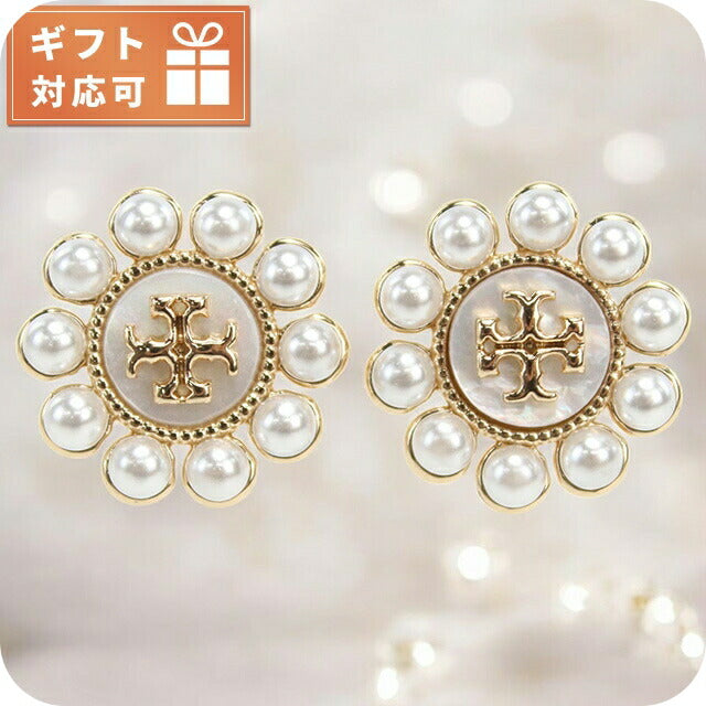 トリーバーチ ピアス レディース ブランド TORY BURCH KIRA 153674 TORY GOLD-CREAM ホワイト系 アクセサリー TOB153674011