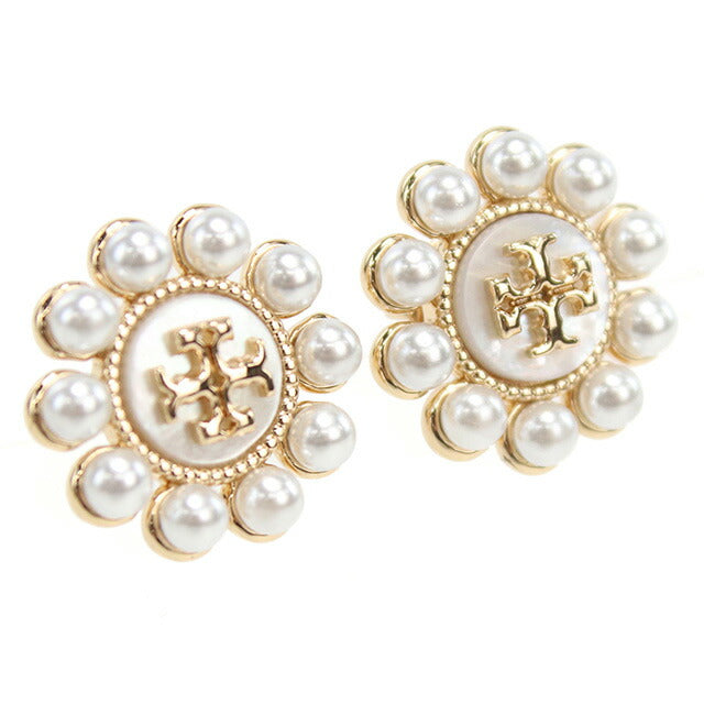 トリーバーチ ピアス レディース ブランド TORY BURCH KIRA 153674 TORY GOLD-CREAM ホワイト系 アクセサリー TOB153674011