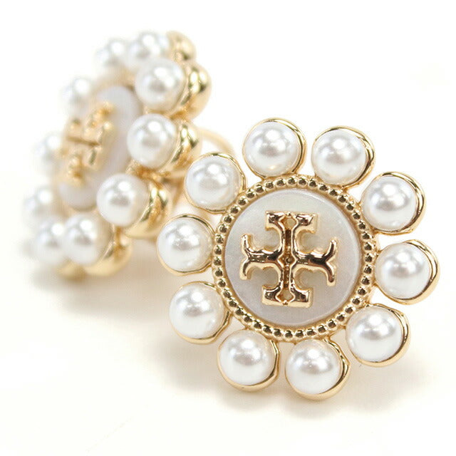 トリーバーチ ピアス レディース ブランド TORY BURCH KIRA 153674 TORY GOLD-CREAM ホワイト系 アクセサリー TOB153674011