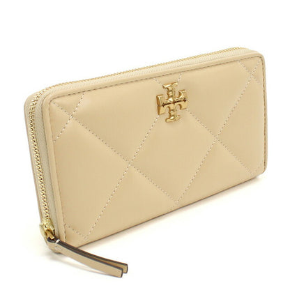 トリーバーチ 長財布ラウンドファスナー レディース ブランド Tory Burch KIRA DIAMOND QUILT 154989 VANILLA SOFT SERVE 財布 TOB154989021
