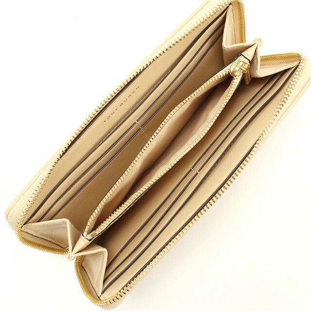 トリーバーチ 長財布ラウンドファスナー レディース ブランド Tory Burch KIRA DIAMOND QUILT 154989 VANILLA SOFT SERVE 財布 TOB154989021