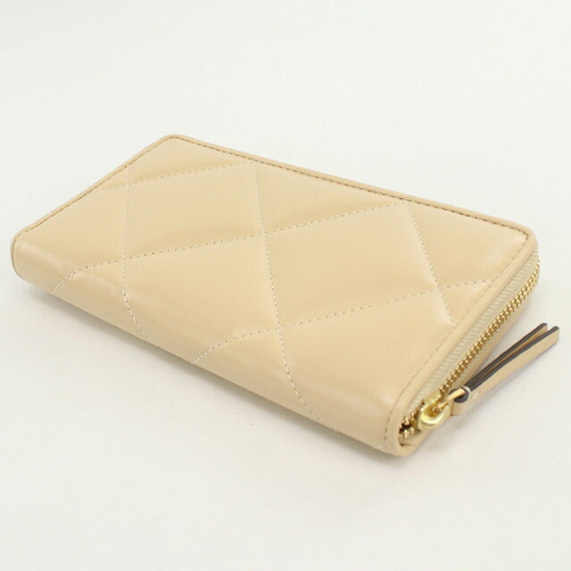 トリーバーチ 長財布ラウンドファスナー レディース ブランド Tory Burch KIRA DIAMOND QUILT 154989 VANILLA SOFT SERVE 財布 TOB154989021