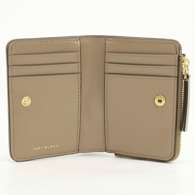 トリーバーチ 二折財布小銭入付き レディース ブランド Tory Burch レザー 154990 ブラウン 財布 TOB154990031