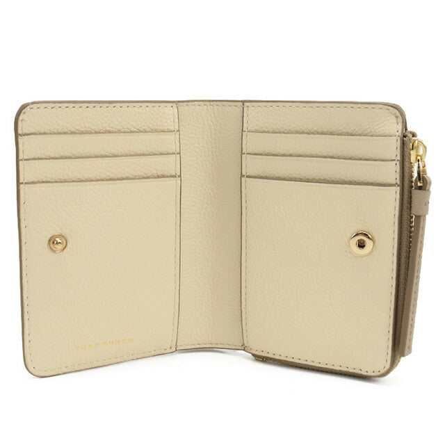 トリーバーチ 二折財布小銭入付き レディース ブランド Tory Burch MCGRAW レザー 158904 ベージュ 財布 TOB158904031
